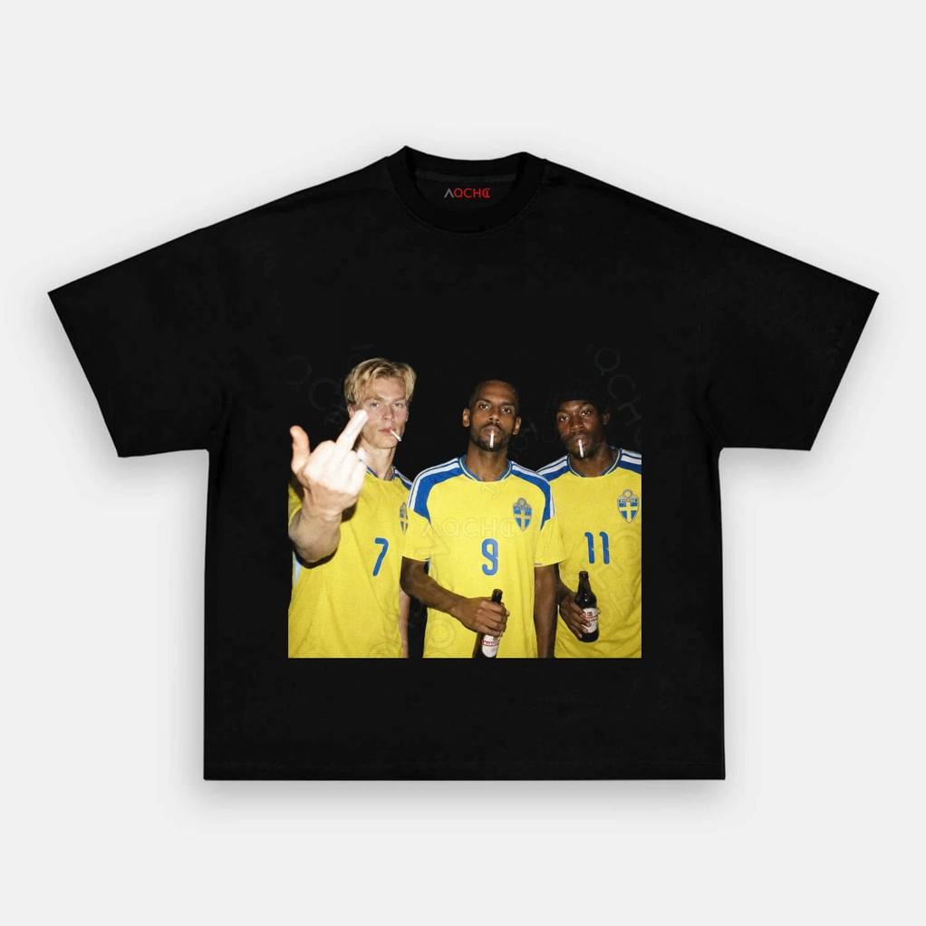 Swedish National Hangover Team Middle Finger Tee Swedish National Hangover Team Middle Finger Tee