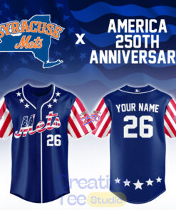 Syracuse Mets x America 250th Anniversary Custom Baseball Jersey