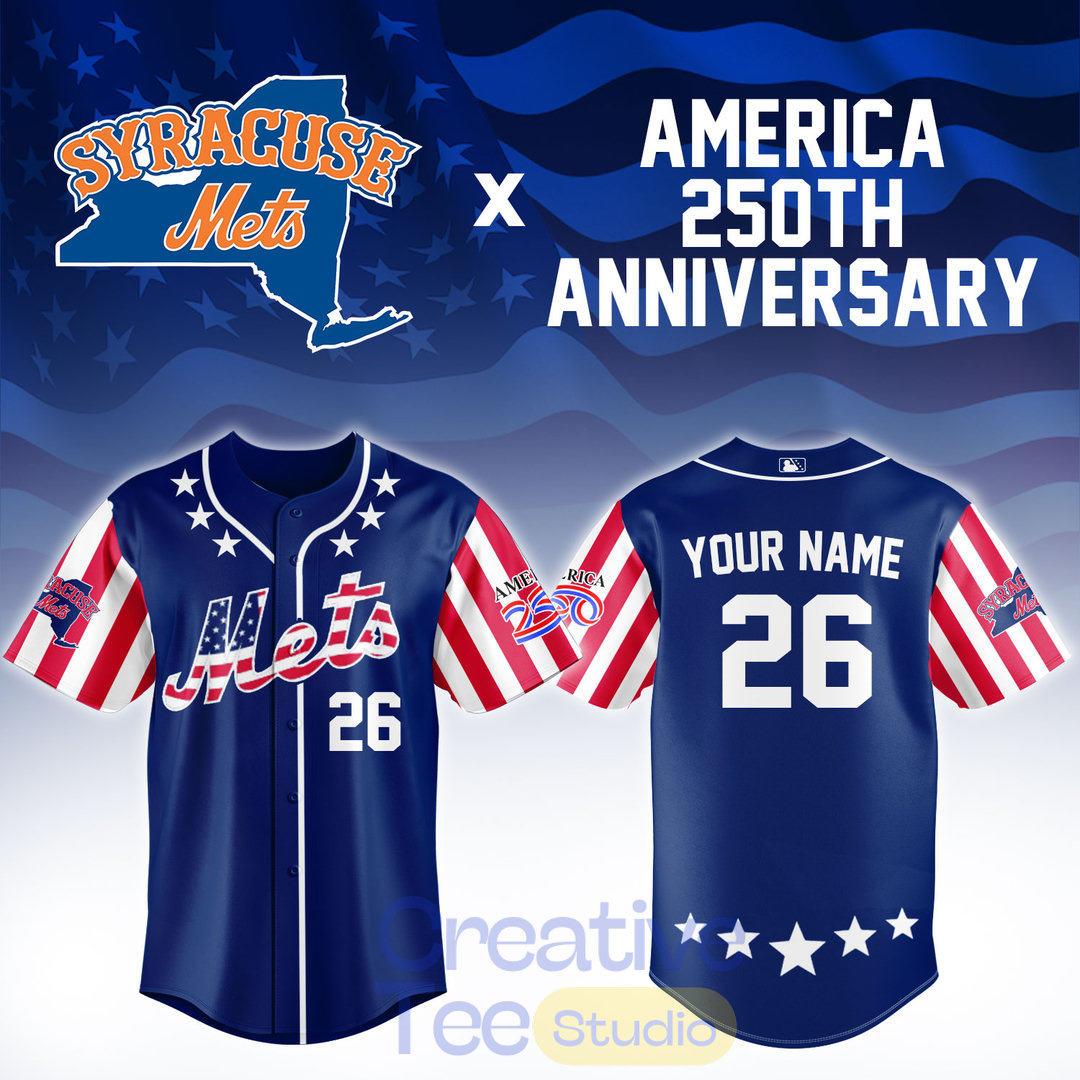Syracuse Mets x America 250th Anniversary Custom Baseball Jersey Syracuse Mets x America 250th Anniversary Custom Baseball Jersey