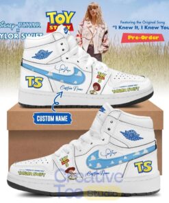 Taylor Swift x Toy Story 5 “I Knew It, I Knew You” Custom Air Jordan 1 Sneaker – White