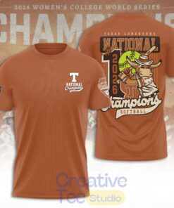 Texas Longhorns 2026 NCAA Softball Women’s College World Series Back To Back Champions T-Shirt