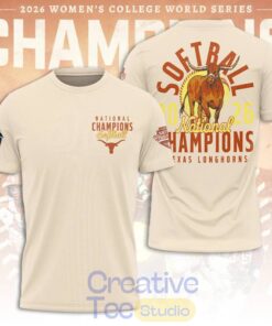 Texas Longhorns 2026 NCAA Softball Women’s College World Series Back To Back Champions T-Shirt