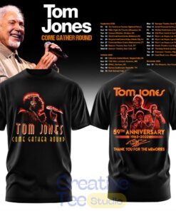Tom Jones Come Gather Round Tour 2026 59th Anniversary T-Shirt