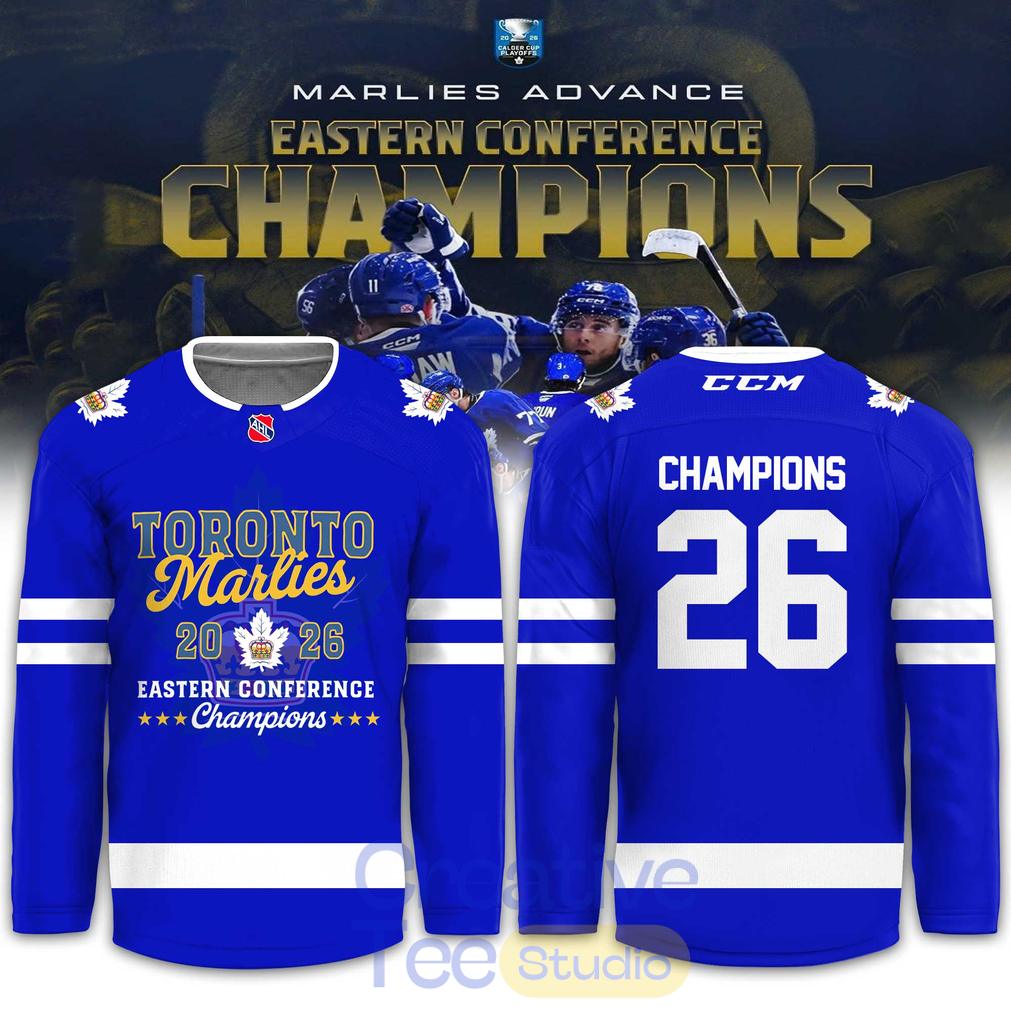 Toronto Marlies 2026 Eastern Conference Champions Hockey Jersey Toronto Marlies 2026 Eastern Conference Champions Hockey Jersey
