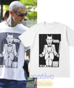 Travis Barker Raymond Pettibon Black Flag Shirt