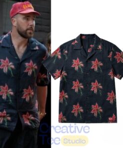 Travis Kelce Floral Hawaiian Shirt At The Eighty Six NYC 2026 Travis Kelce Floral Hawaiian Shirt At The Eighty Six NYC 2026