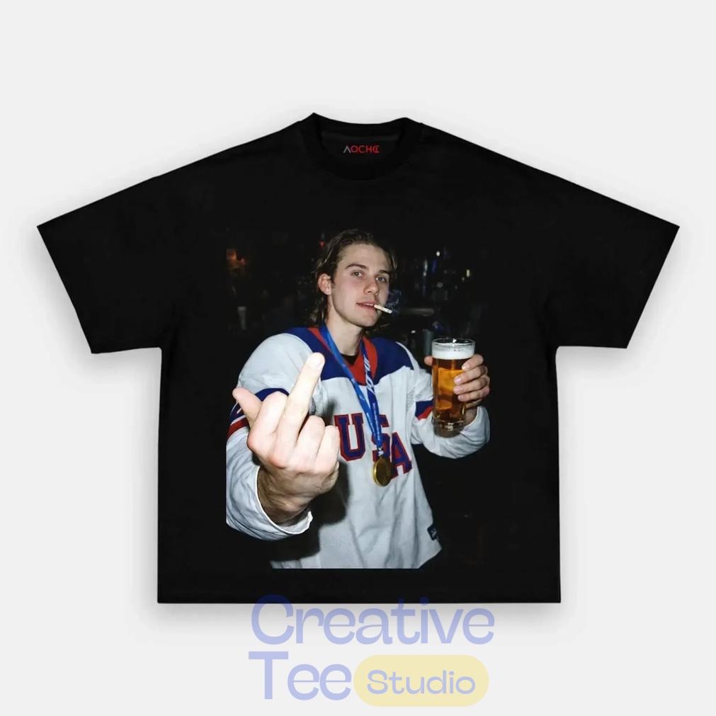 USA Hockey Jack Hughes Champion Graphic Shirt USA Hockey Jack Hughes Champion Graphic Shirt