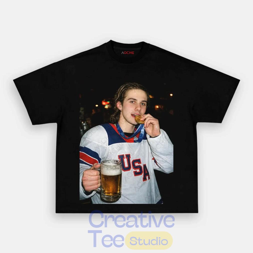 USA Hockey Jack Hughes Champion Graphic Shirt USA Hockey Jack Hughes Champion Graphic Shirt