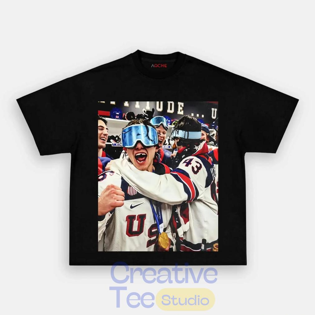 USA Hockey Jack Hughes Champion Graphic Shirt USA Hockey Jack Hughes Champion Graphic Shirt