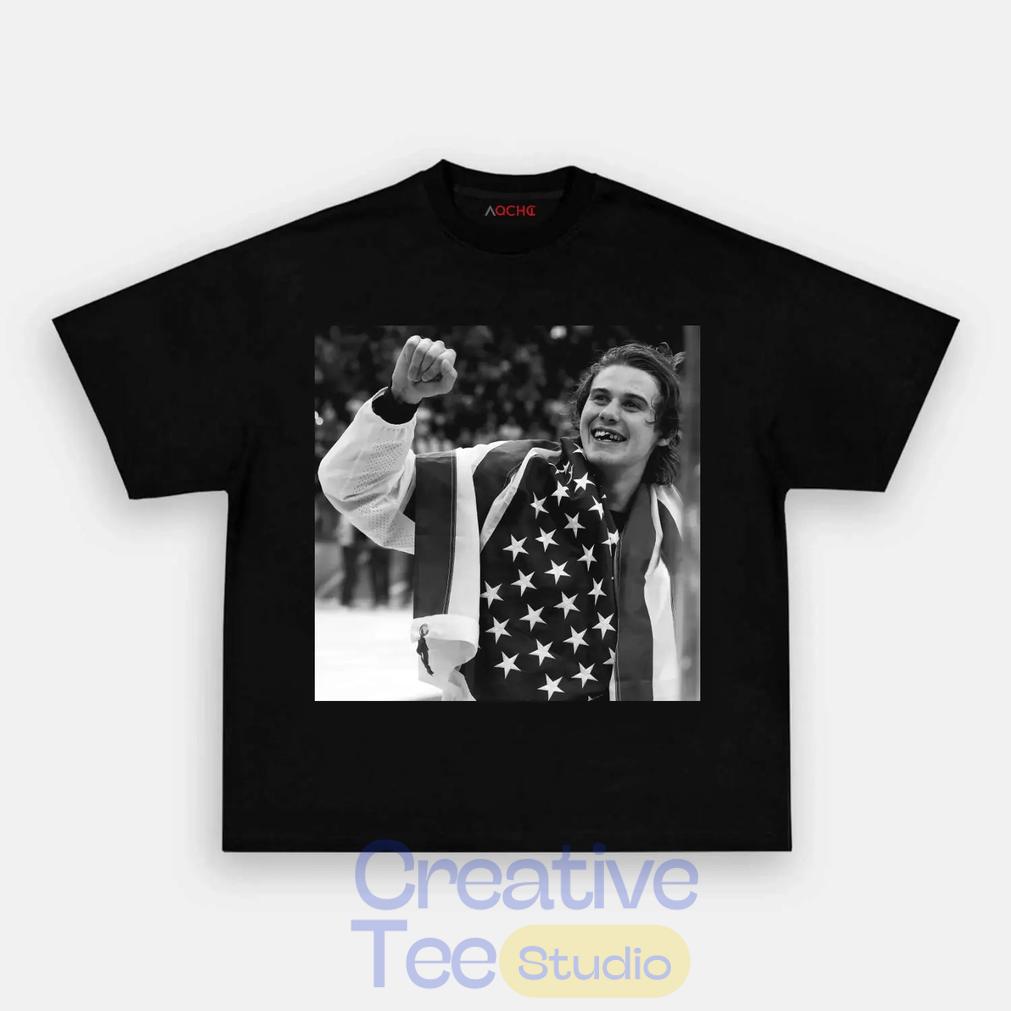USA Hockey Jack Hughes Champion Graphic Shirt USA Hockey Jack Hughes Champion Graphic Shirt
