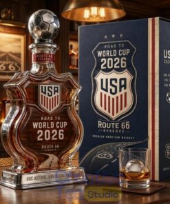 USA Soccer Road To World Cup 2026 Route 66 Whiskey Bottle