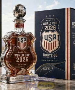 USA Soccer Road To World Cup 2026 Route 66 Whiskey Bottle