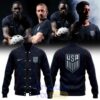 USMNT 2026 Stripes Match Black Baseball Jacket