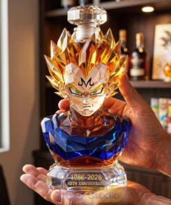 Vegeta Prince of Destruction 40th Anniversary Whiskey Bottle
