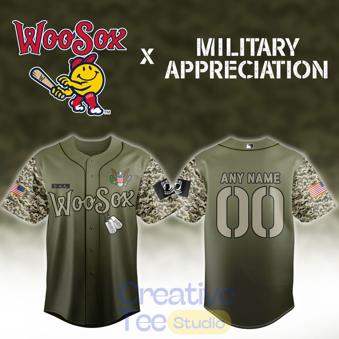 Worcester Red Sox x Military Appreciation Night Custom Baseball Jersey Worcester Red Sox x Military Appreciation Night Custom Baseball Jersey