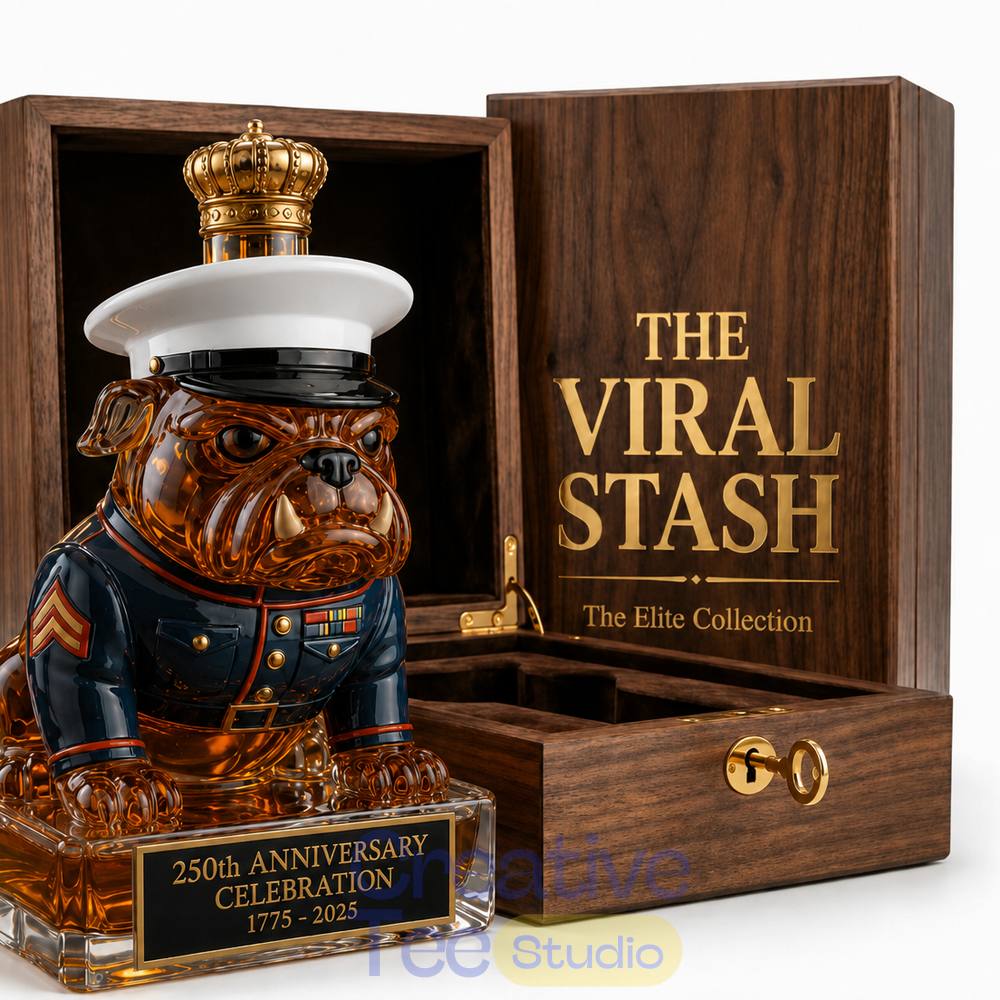250th Anniversary Military-Inspired Bulldog Whiskey Bottle 250th Anniversary Military-Inspired Bulldog Whiskey Bottle
