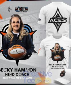 Las Vegas Aces Becky Hammon 2026 WNBA All-Star Coach T-Shirt