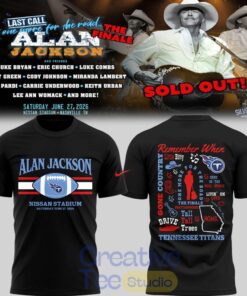 Alan Jackson x Tennessee Titans “Last Call – The Finale” At Nissan Stadium Black Shirt