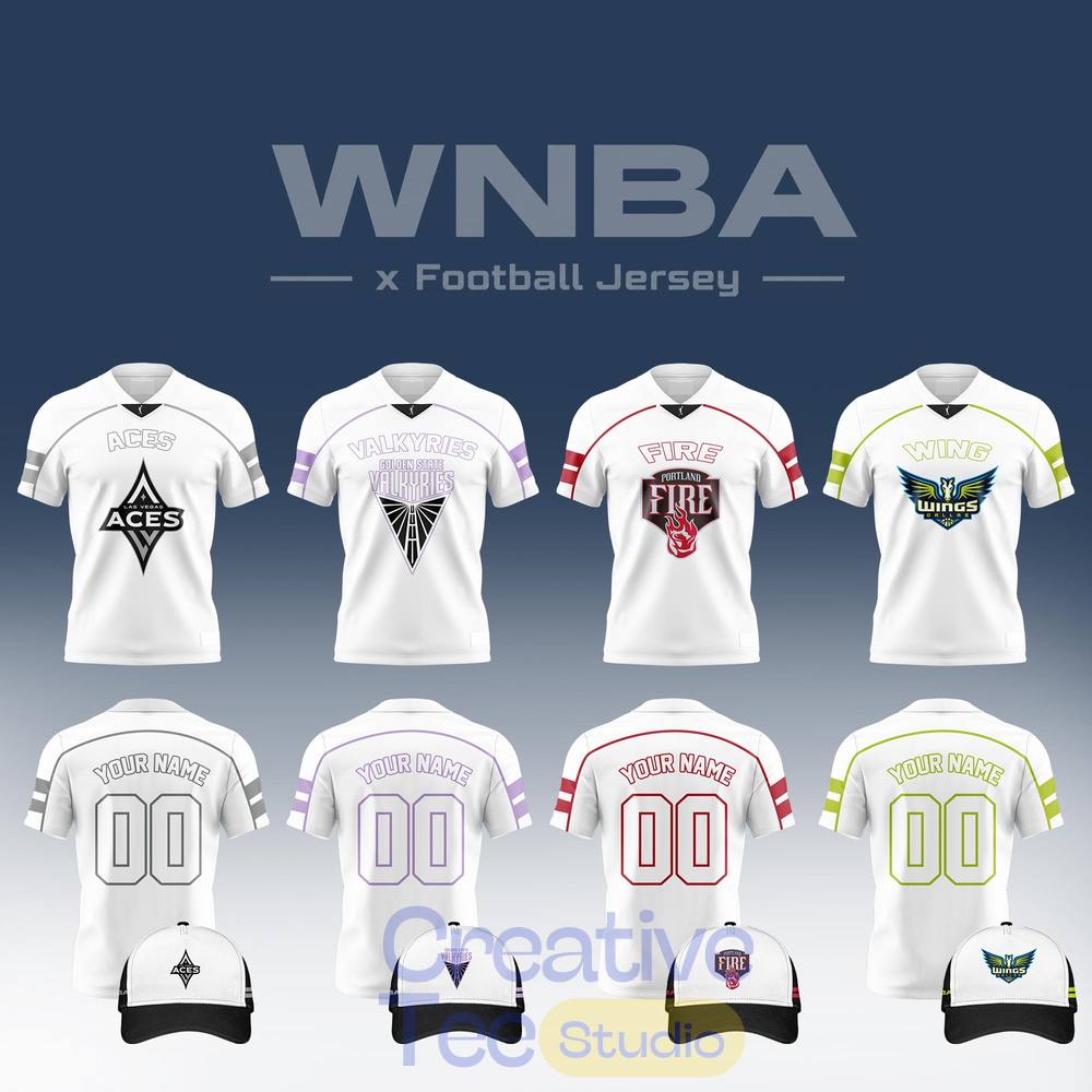 All Team WNBA x Football Jersey White Edition Custom All Team WNBA x Football Jersey White Edition Custom