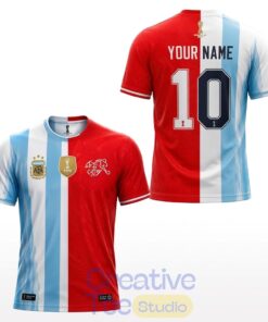 Argentina Switzerland 2026 World Cup Mashup Custom Football Jersey