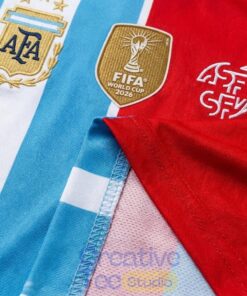 Argentina Switzerland 2026 World Cup Mashup Custom Football Jersey