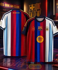 Argentina x Spain x Barcelona 2026 World Cup Half And Half Jersey Shirt Special Edition Argentina x Spain x Barcelona 2026 World Cup Half And Half Jersey Shirt Special Edition