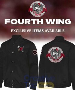 Arizona Cardinals x Fourth Wing Night 2026 Special Black Bomber Jacket Arizona Cardinals x Fourth Wing Night 2026 Special Black Bomber Jacket