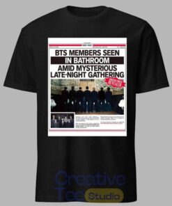 BTS Normal MV Teaser Newspaper Tabloid Bathroom T-Shirt