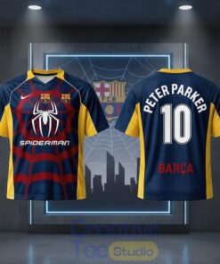 Barcelona x Spider-Man Peter Parker #10 Special Edition Soccer Jersey