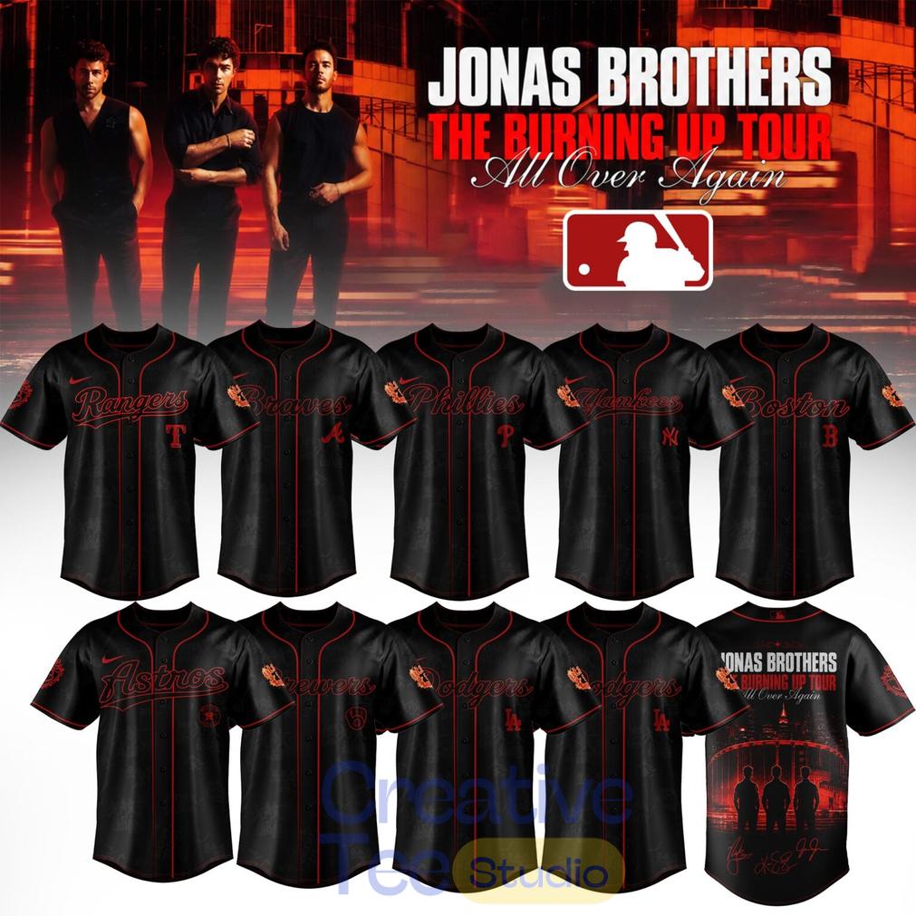 Baseball All Teams x Jonas Brothers The Burning Up Tour 2026 Baseball Jersey Baseball All Teams x Jonas Brothers The Burning Up Tour 2026 Baseball Jersey