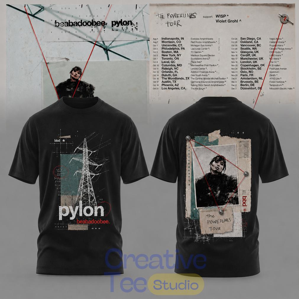Beabadoobee – The Powerlines Tour Powerline Collage T-Shirt Beabadoobee – The Powerlines Tour Powerline Collage T-Shirt
