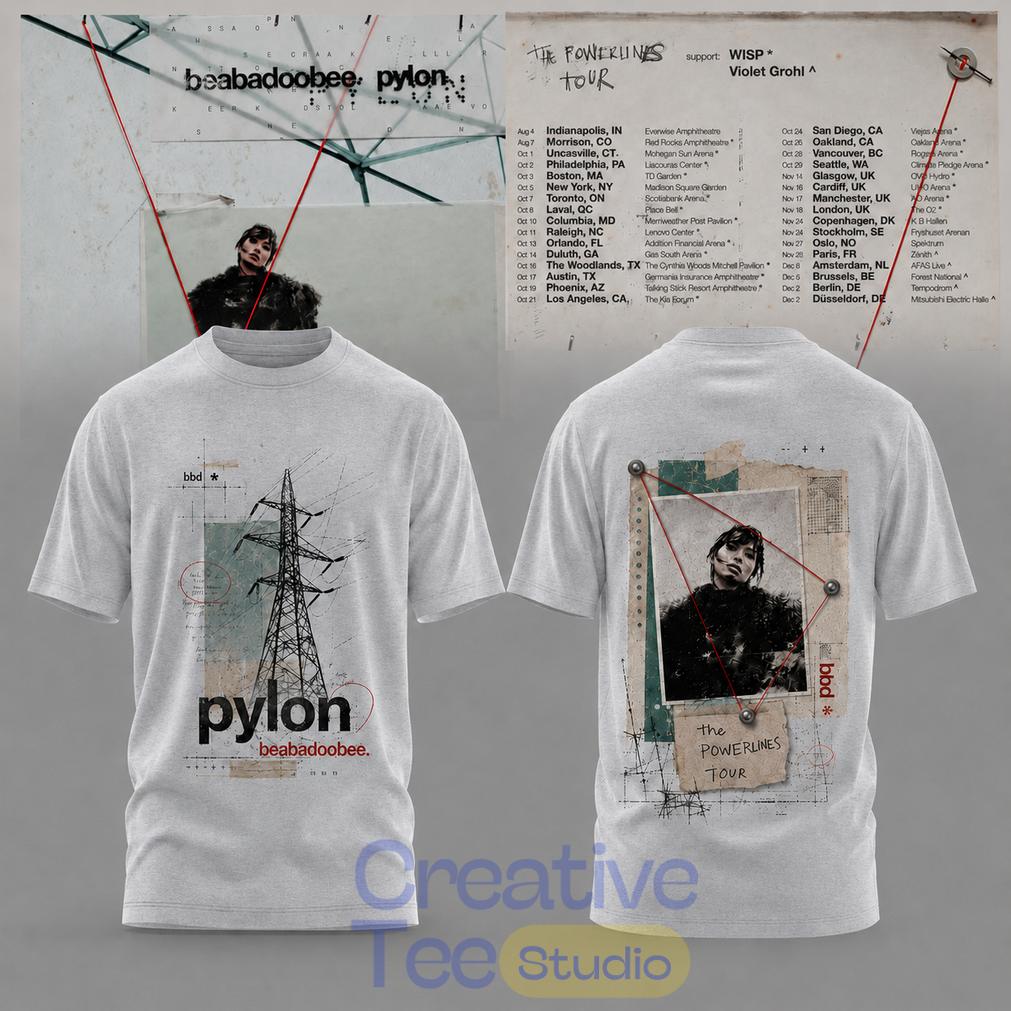 Beabadoobee – The Powerlines Tour Powerline Collage T-Shirt Beabadoobee – The Powerlines Tour Powerline Collage T-Shirt