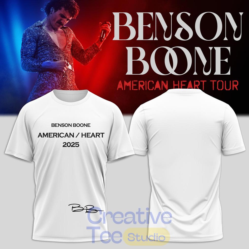 Benson Boone’s American Heart World Tour 2D T-Shirt Benson Boone’s American Heart World Tour 2D T-Shirt