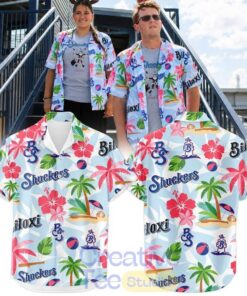 Biloxi Shuckers x Christmas in July 2026 Special Hawaiian Shirt Biloxi Shuckers x Christmas in July 2026 Special Hawaiian Shirt