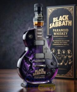 Black Sabbath Paranoid Guitar-shaped Whiskey Bottle