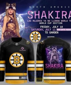 Boston Bruins x Shakira Las Mujeres Ya No Lloran World Tour 2026 Hockey Jersey