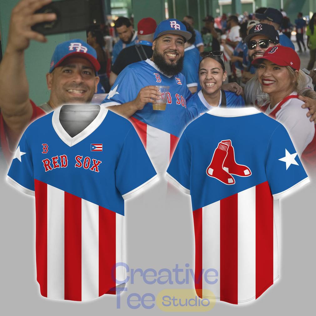 Boston Red Sox Puerto Rico Heritage Football Jersey Boston Red Sox Puerto Rico Heritage Football Jersey