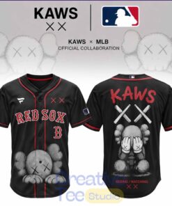 Boston Red Sox x KAWS Blackout Baseball Jersey