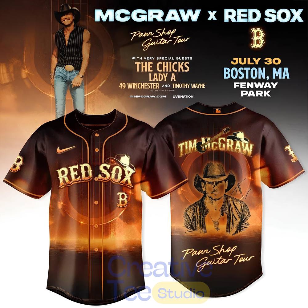 Boston Red Sox x Tim McGraw Concert Night Limited Jersey Boston Red Sox x Tim McGraw Concert Night Limited Jersey