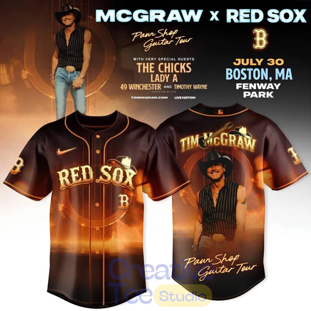 Boston Red Sox x Tim McGraw Concert Night Limited Jersey Boston Red Sox x Tim McGraw Concert Night Limited Jersey