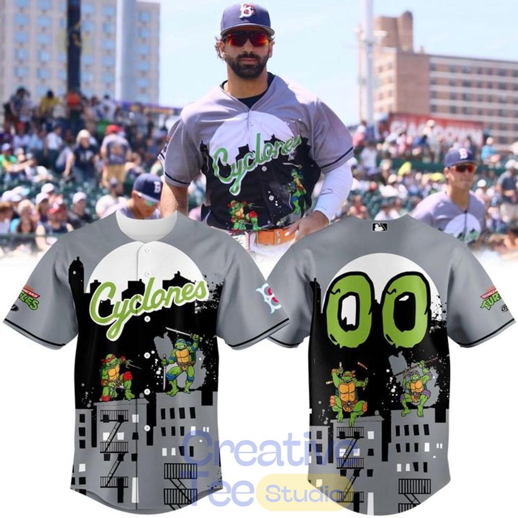 Brooklyn Cyclones 2026 TMNT Custom Baseball Jersey Brooklyn Cyclones 2026 TMNT Custom Baseball Jersey