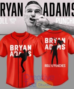 Bryan Adams Roll With The Punches Tour 2026 Baseball Jersey