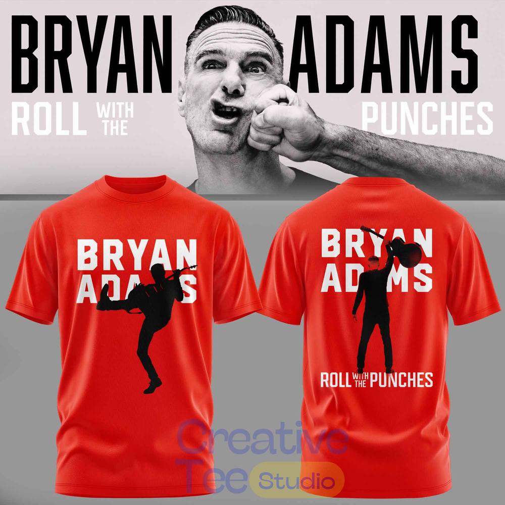 Bryan Adams Roll With The Punches Tour 2026 T-Shirt Bryan Adams Roll With The Punches Tour 2026 T-Shirt