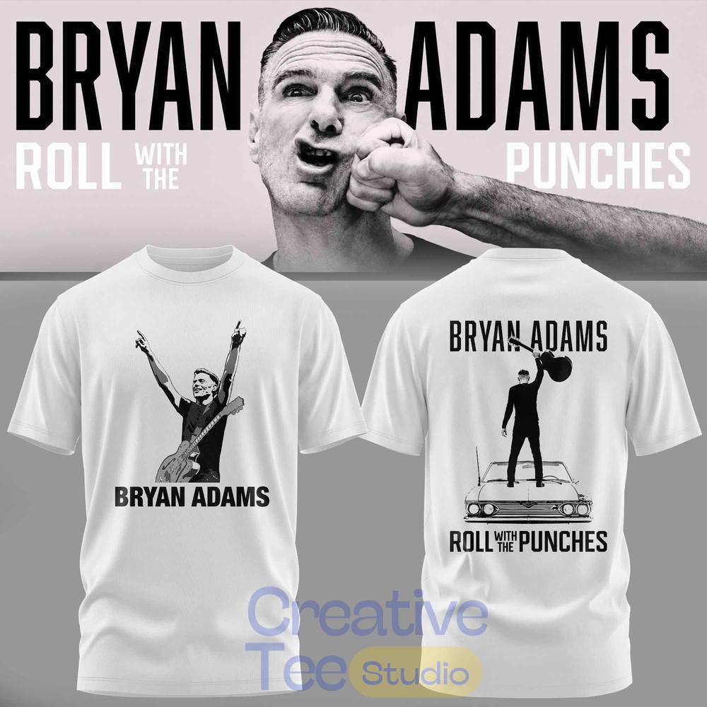 Bryan Adams Roll With The Punches Tour 2026 T-Shirt Bryan Adams Roll With The Punches Tour 2026 T-Shirt