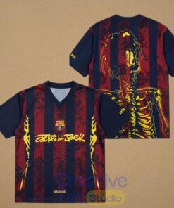 Cactus Jack FC Barcelona Skeleton Jersey Vintage Retro Jersey Cactus Jack FC Barcelona Skeleton Jersey Vintage Retro Jersey