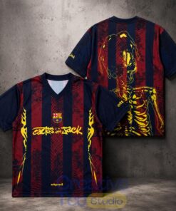 Cactus Jack FC Barcelona Skeleton Jersey Vintage Retro Jersey