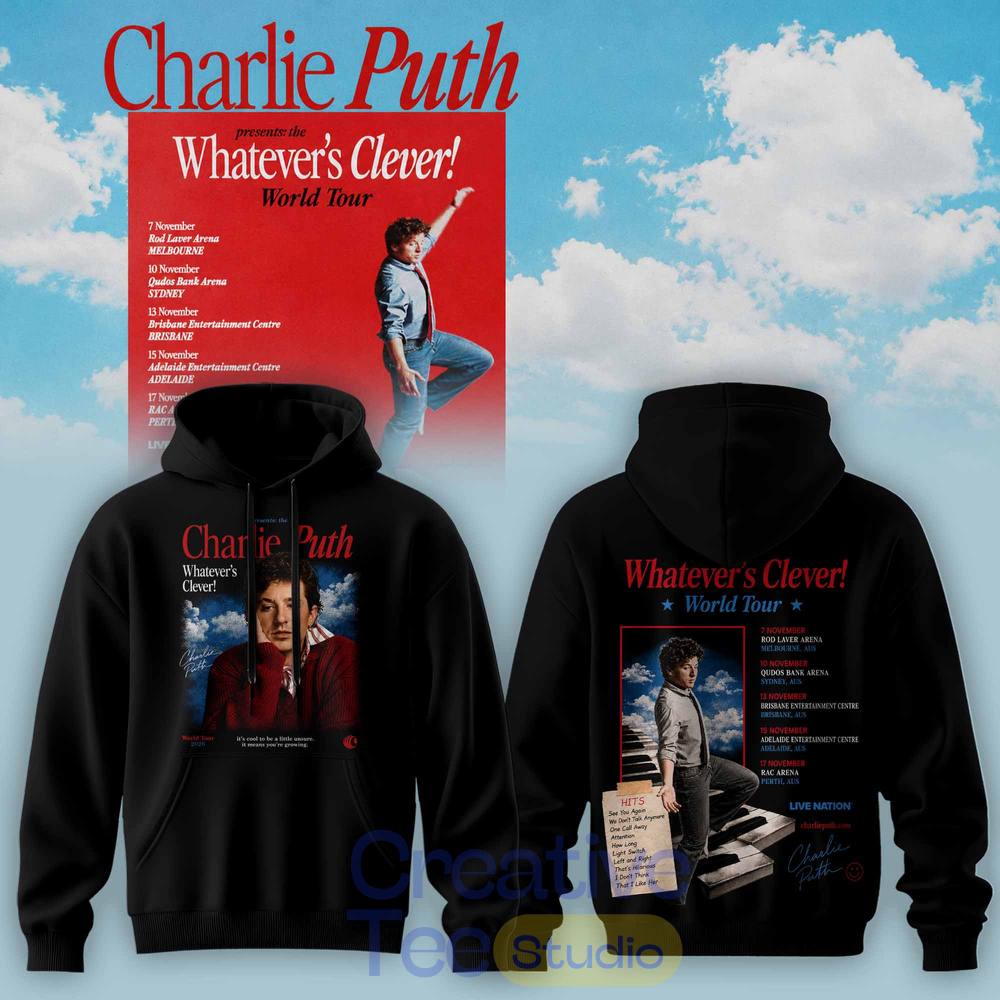 Charlie Puth “Whatever’s Clever!” World Tour Hoodie Charlie Puth “Whatever’s Clever!” World Tour Hoodie
