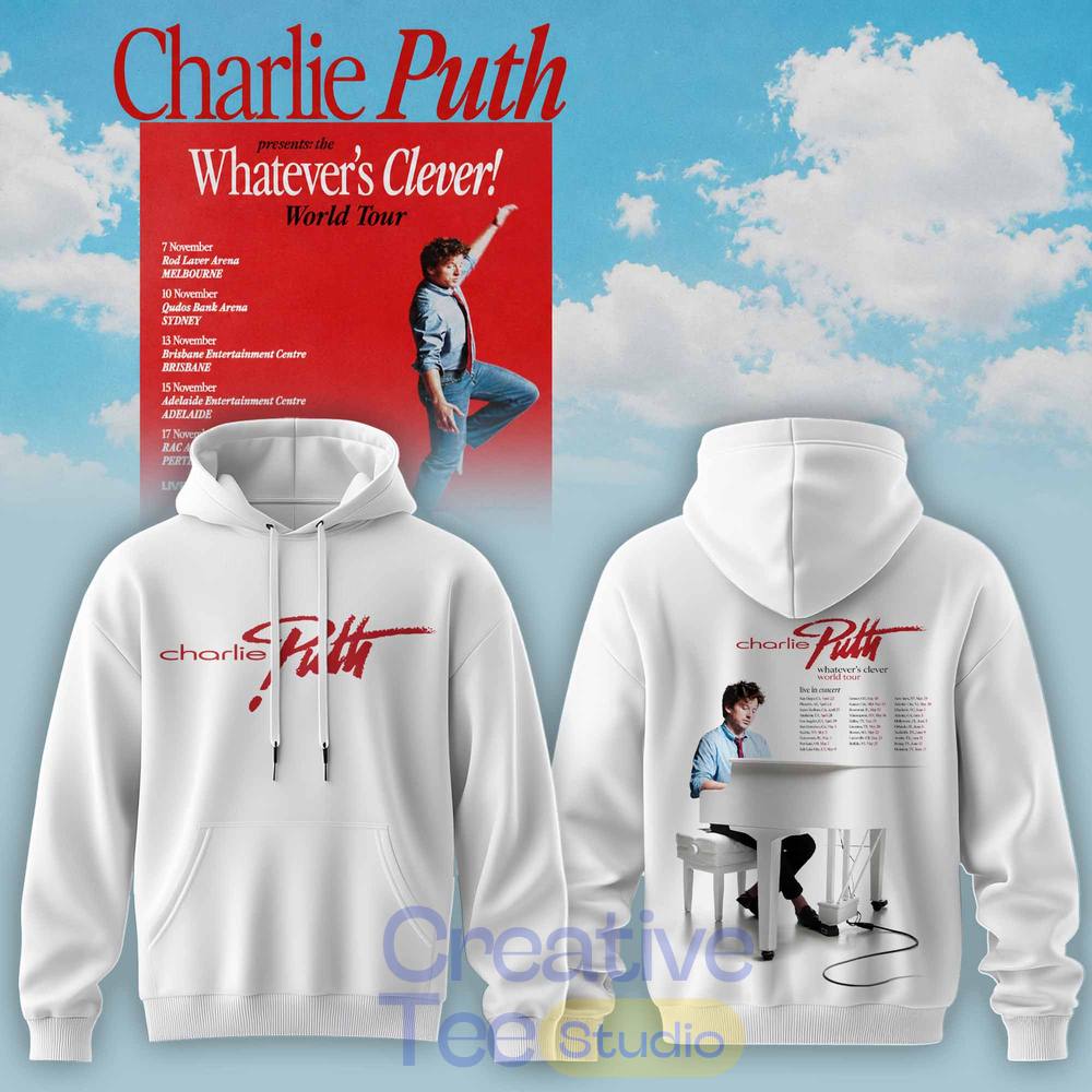 Charlie Puth “Whatever’s Clever!” World Tour Hoodie Charlie Puth “Whatever’s Clever!” World Tour Hoodie