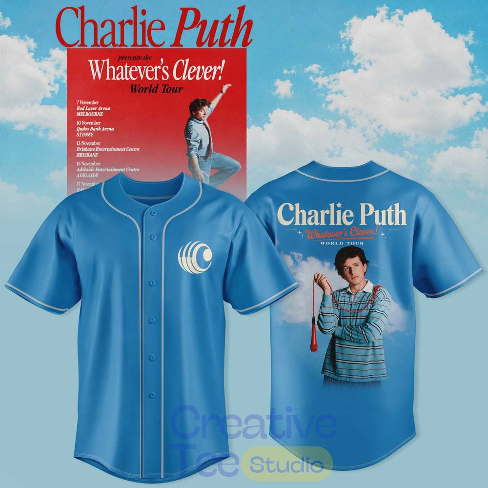 Charlie Puth “Whatever’s Clever!” World Tour Jersey Charlie Puth “Whatever’s Clever!” World Tour Jersey