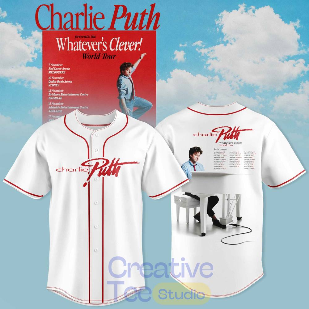 Charlie Puth “Whatever’s Clever!” World Tour Jersey Charlie Puth “Whatever’s Clever!” World Tour Jersey